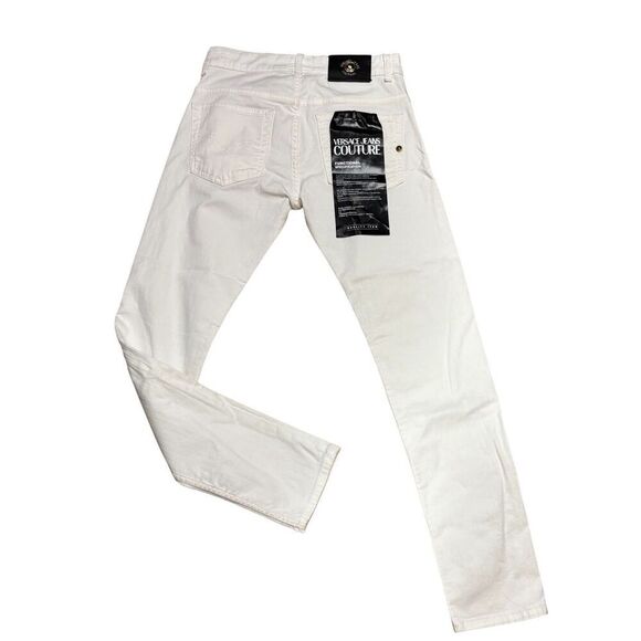 Versace Jeans Couture White Slim-Fit Jeans for Men NWT Size 29 - Picture 6 of 15